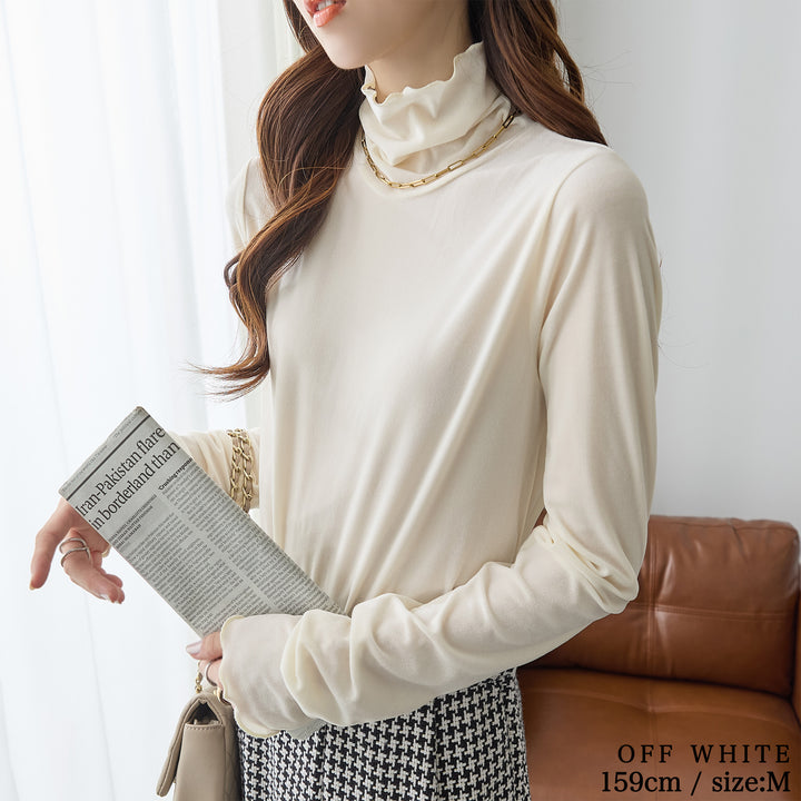 <span>【クーポンで2,999円！】</span>【Tシャツ/カットソー】『着映えるシアーベロア』シアーベロアトップス