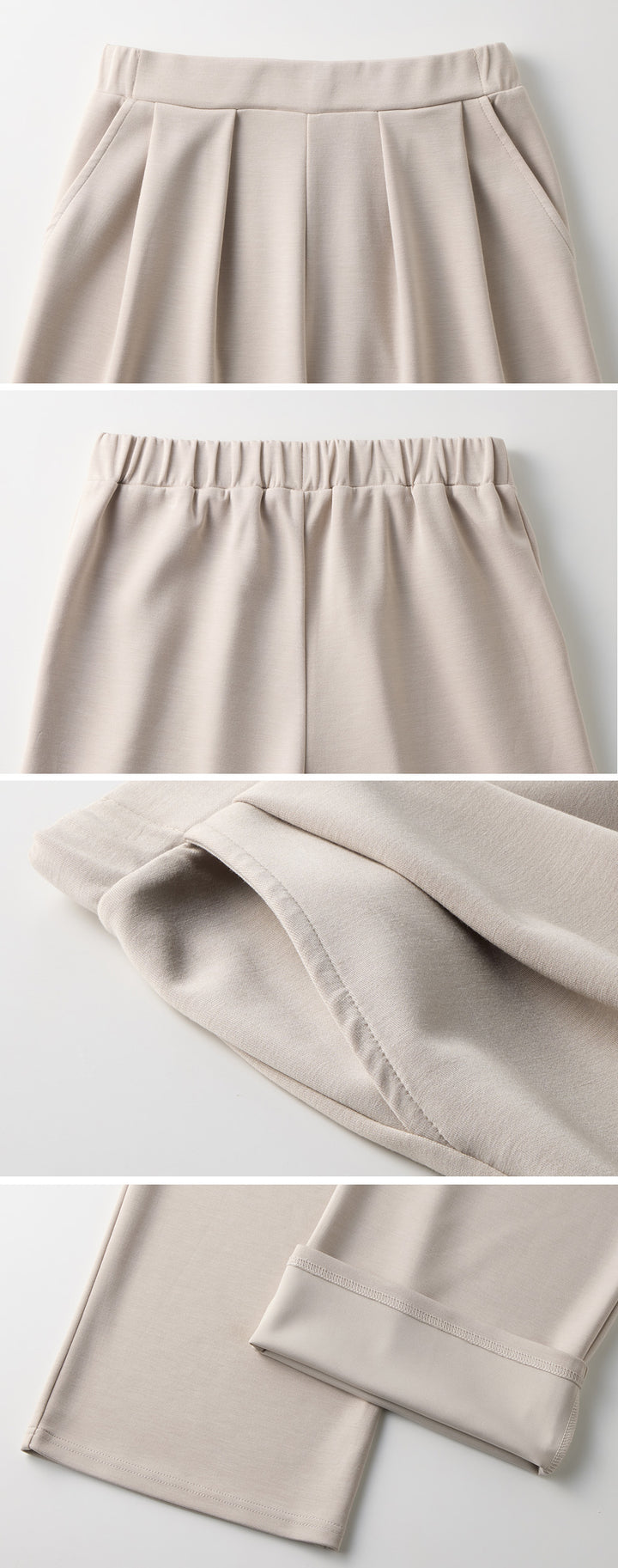 <span>【クーポンで2,999円！】</span>【ボトムス】『”美フォルム”ワイド』リッチエアジャージー2タックパンツ