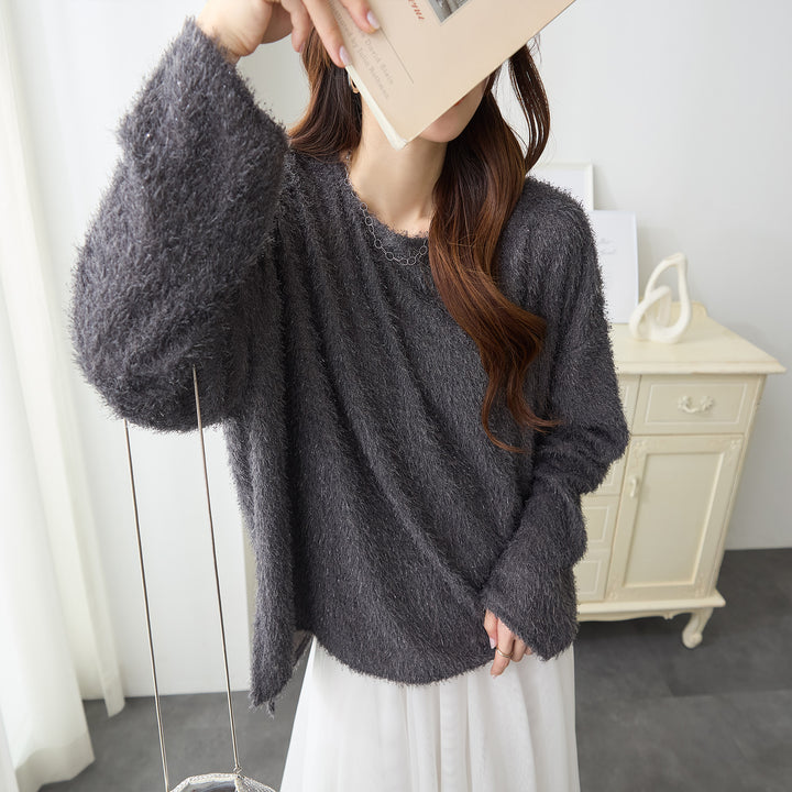<span>【クーポンで2999円！】</span>【ニット/セーター】『ふわふわシャギートップス』ラメシャギートップス