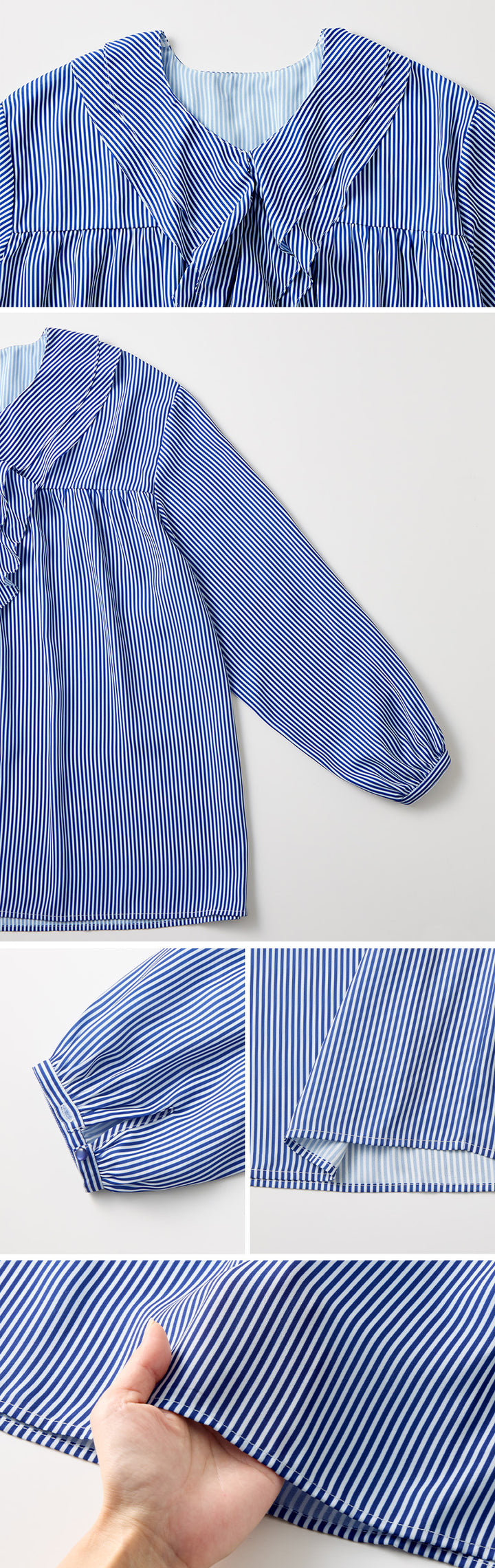 <span>【クーポンで3999円！】</span>【シャツ/ブラウス】『”ゆる”っとフリル』 フリル衿ブラウス