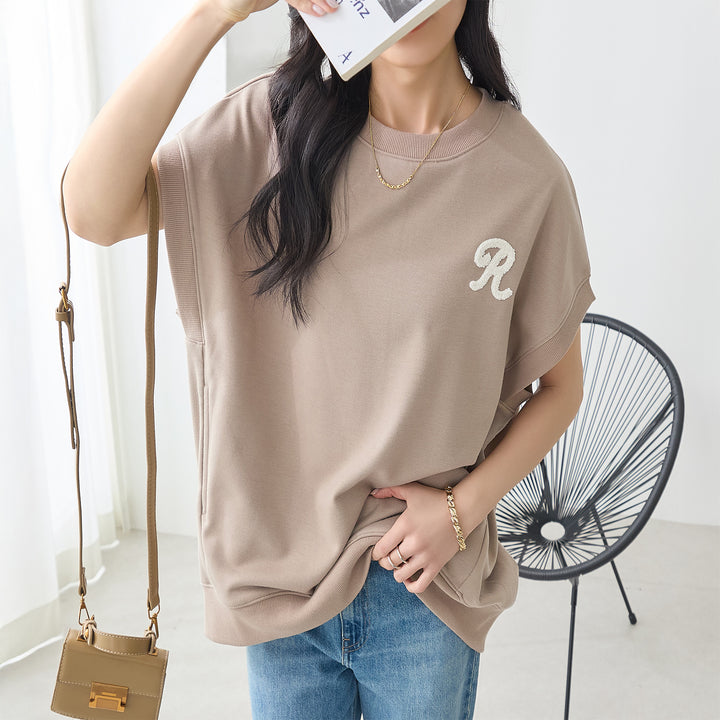 <span>【クーポンで2999円！】</span>【Tシャツ/カットソー】『活躍ゆるT』 さがら刺繍トップス