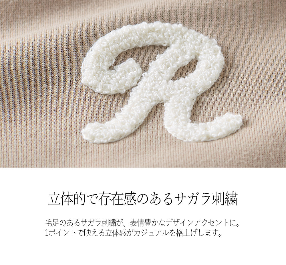 <span>【クーポンで2999円！】</span>【Tシャツ/カットソー】『活躍ゆるT』 さがら刺繍トップス