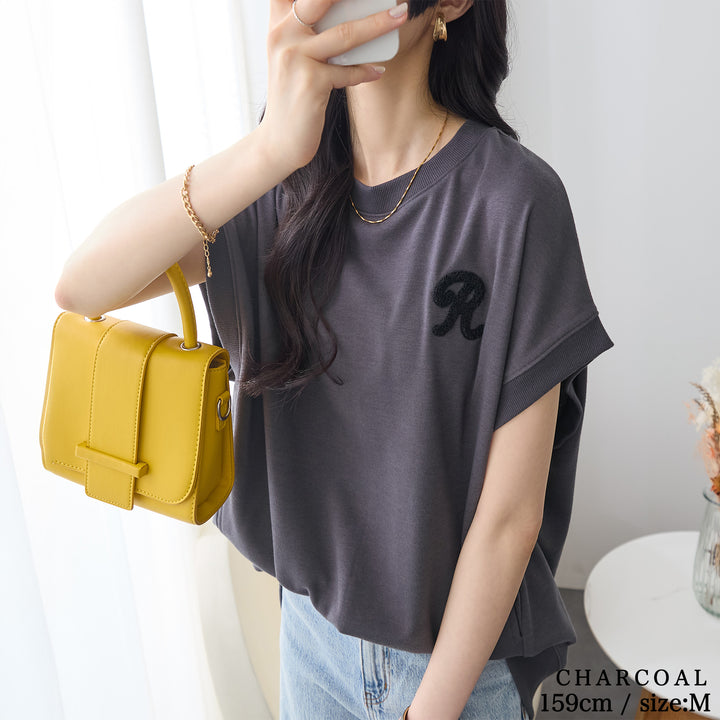 <span>【クーポンで2999円！】</span>【Tシャツ/カットソー】『活躍ゆるT』 さがら刺繍トップス