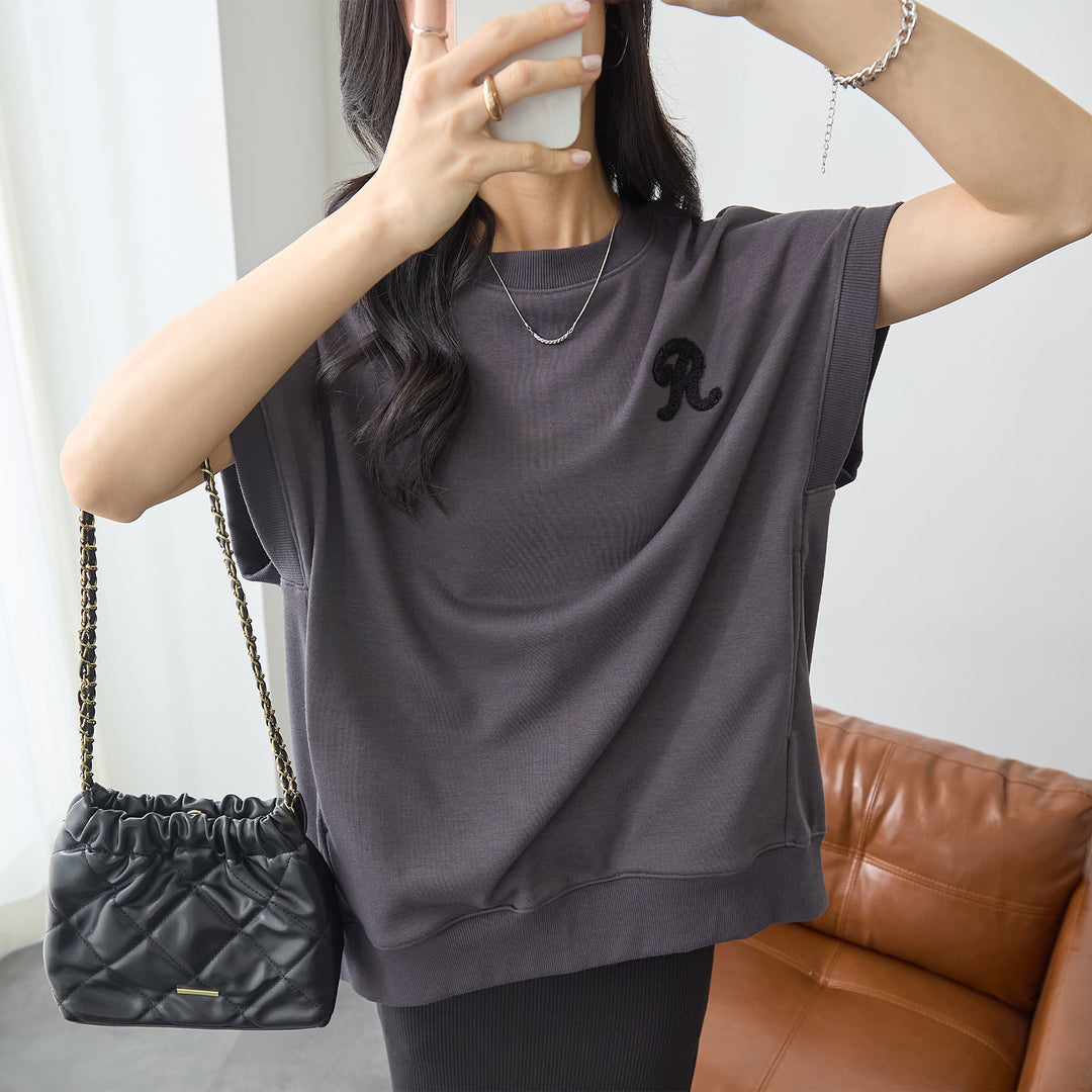 <span>【クーポンで2999円！】</span>【Tシャツ/カットソー】『活躍ゆるT』 さがら刺繍トップス