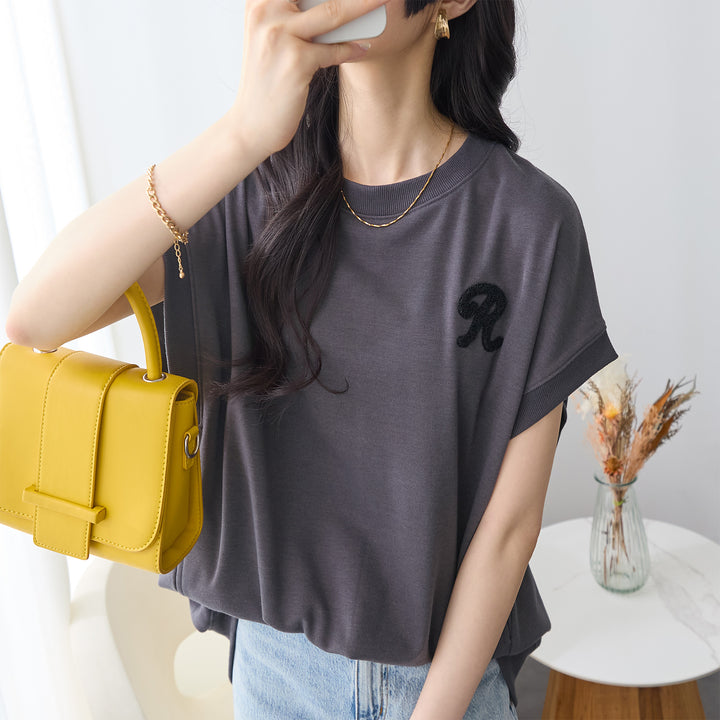 <span>【クーポンで2999円！】</span>【Tシャツ/カットソー】『活躍ゆるT』 さがら刺繍トップス
