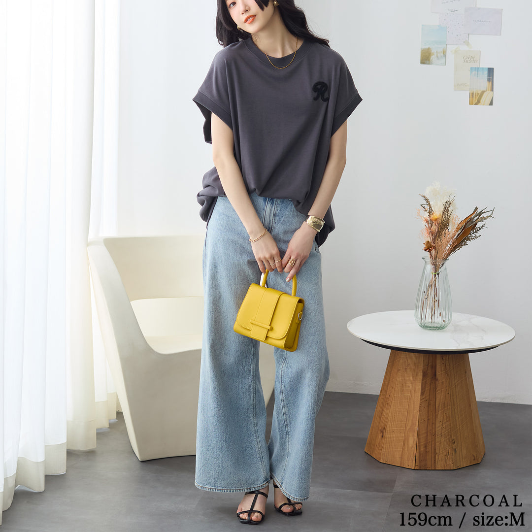 <span>【クーポンで2999円！】</span>【Tシャツ/カットソー】『活躍ゆるT』 さがら刺繍トップス