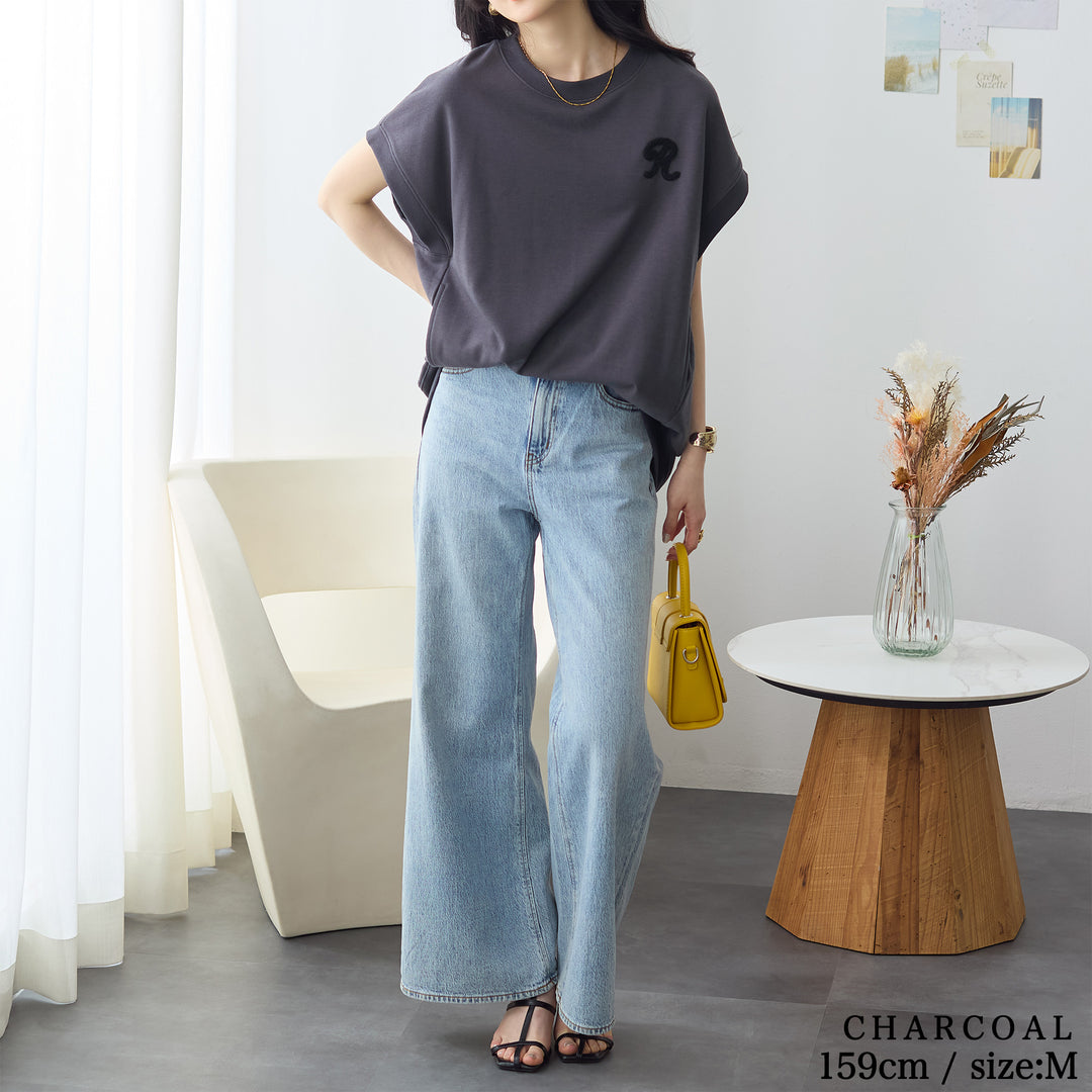 <span>【クーポンで2999円！】</span>【Tシャツ/カットソー】『活躍ゆるT』 さがら刺繍トップス
