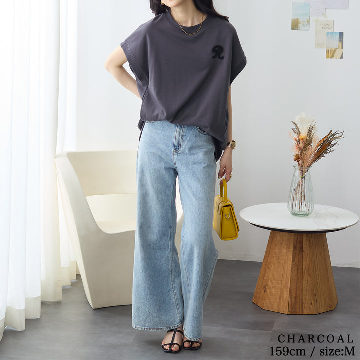 <span>【クーポンで2999円！】</span>【Tシャツ/カットソー】『活躍ゆるT』 さがら刺繍トップス