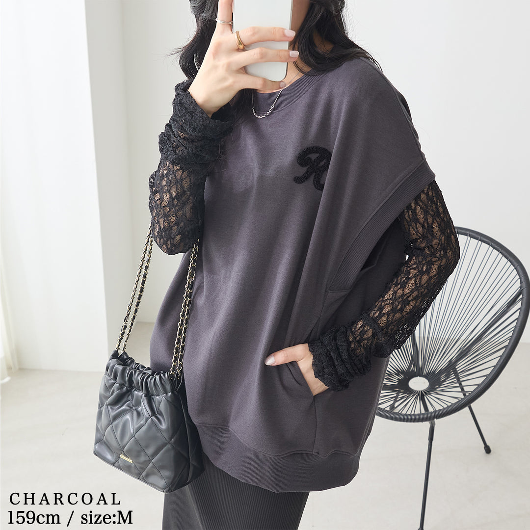 <span>【クーポンで2999円！】</span>【Tシャツ/カットソー】『活躍ゆるT』 さがら刺繍トップス