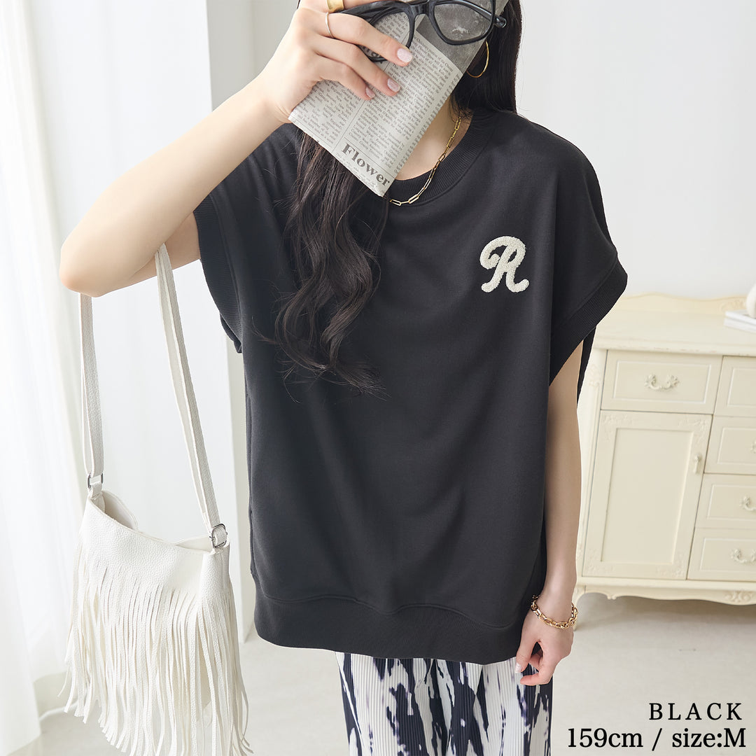 <span>【クーポンで2999円！】</span>【Tシャツ/カットソー】『活躍ゆるT』 さがら刺繍トップス