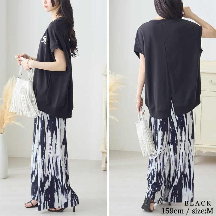 <span>【クーポンで2999円！】</span>【Tシャツ/カットソー】『活躍ゆるT』 さがら刺繍トップス