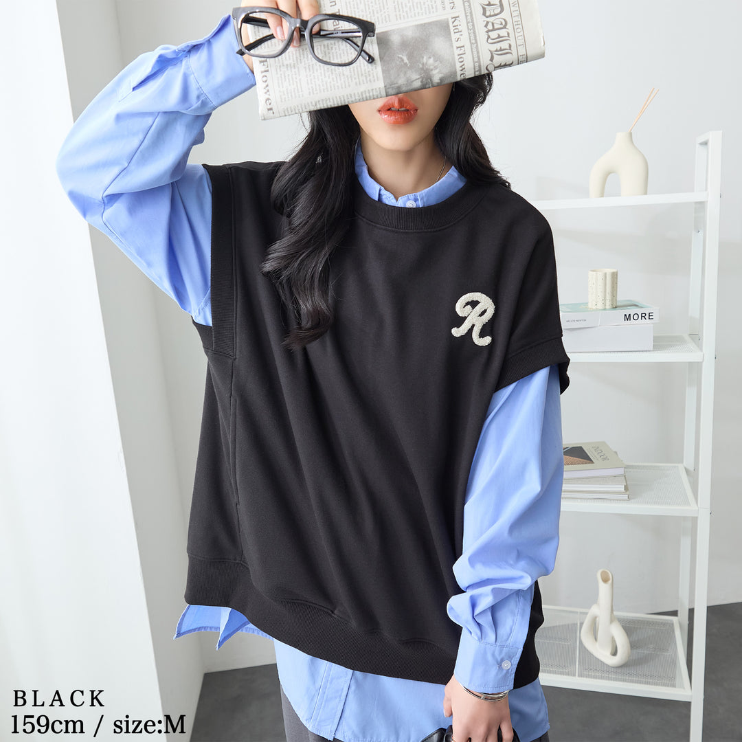 <span>【クーポンで2999円！】</span>【Tシャツ/カットソー】『活躍ゆるT』 さがら刺繍トップス