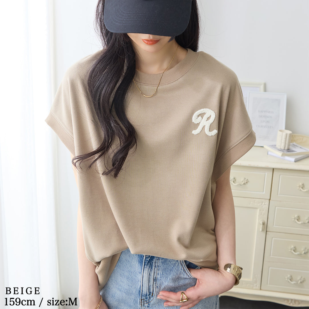 <span>【クーポンで2999円！】</span>【Tシャツ/カットソー】『活躍ゆるT』 さがら刺繍トップス