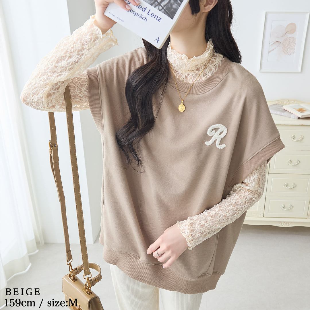 <span>【クーポンで2999円！】</span>【Tシャツ/カットソー】『活躍ゆるT』 さがら刺繍トップス