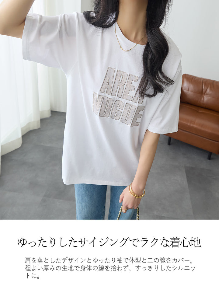 <span>【クーポンで2999円！】</span>【Tシャツ/カットソー】『レースなロゴT』 レースロゴTシャツ