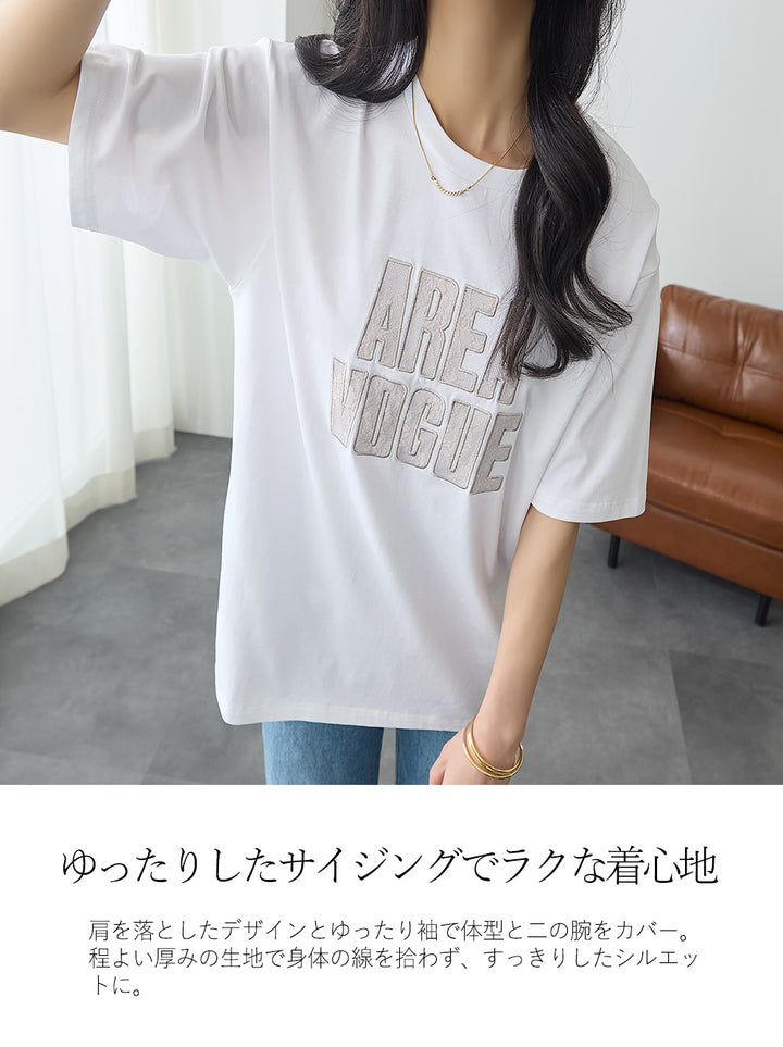 <span>【クーポンで2999円！】</span>【Tシャツ/カットソー】『レースなロゴT』 レースロゴTシャツ