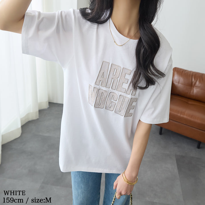 <span>【クーポンで2999円！】</span>【Tシャツ/カットソー】『レースなロゴT』 レースロゴTシャツ