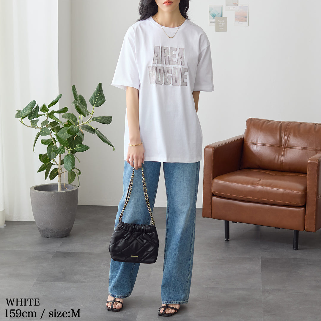 <span>【クーポンで2999円！】</span>【Tシャツ/カットソー】『レースなロゴT』 レースロゴTシャツ