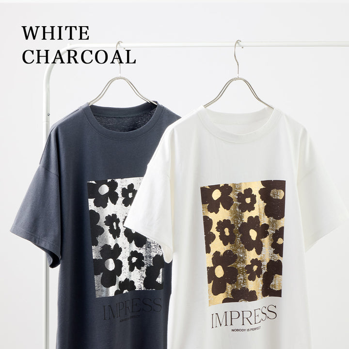 <span>【クーポンで2999円！】</span>【Tシャツ/カットソー】『夏映え箔プリント』 箔プリントTシャツ