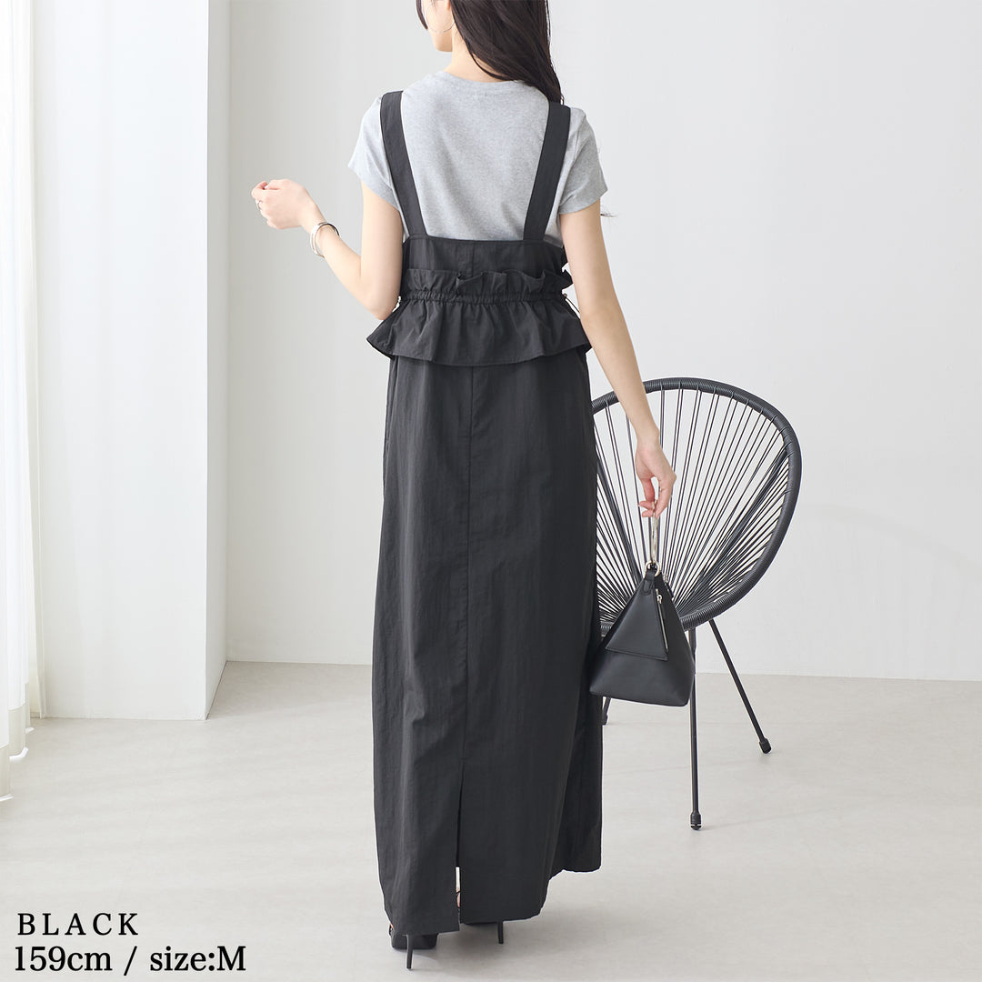 <span>【クーポンで3999円！】</span>【ワンピース】『甘めペプラムJSK』 ジッパー使いペプラムジャンスカ