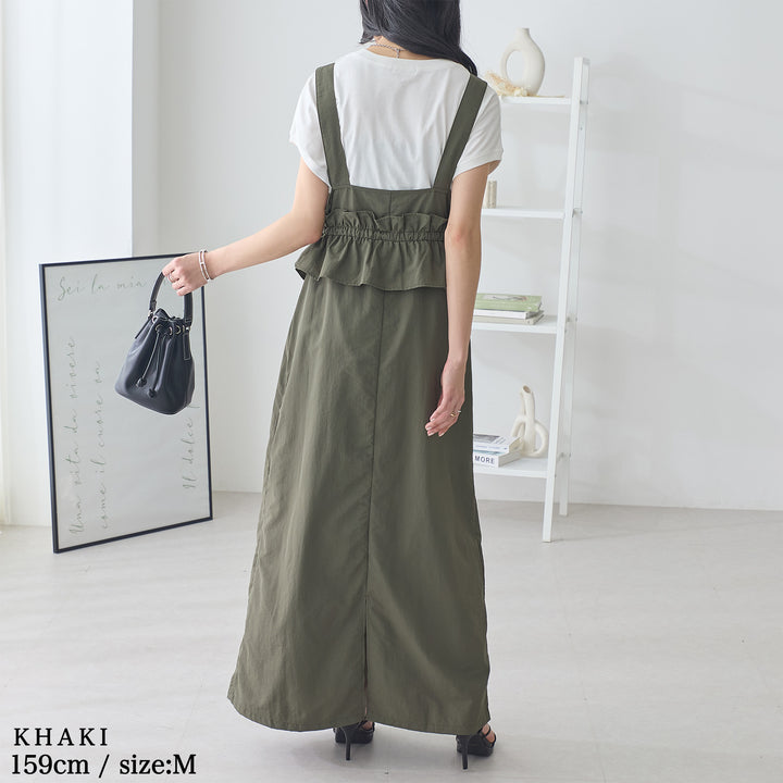 <span>【クーポンで3999円！】</span>【ワンピース】『甘めペプラムJSK』 ジッパー使いペプラムジャンスカ