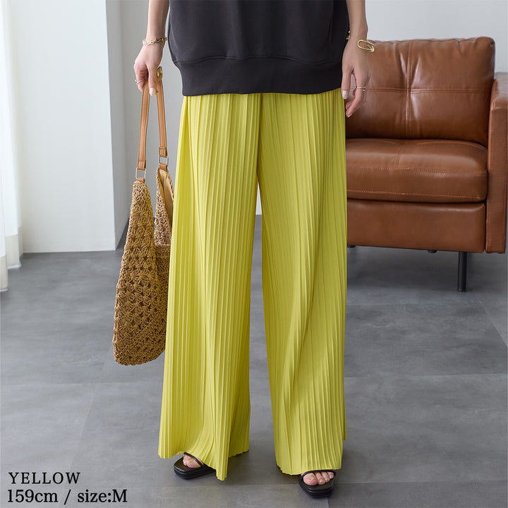 <span>【クーポンで2999円！】</span>【ボトムス】『活躍プリーツパンツ』 ランダムプリーツパンツ