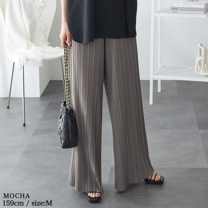 <span>【クーポンで2999円！】</span>【ボトムス】『活躍プリーツパンツ』 ランダムプリーツパンツ