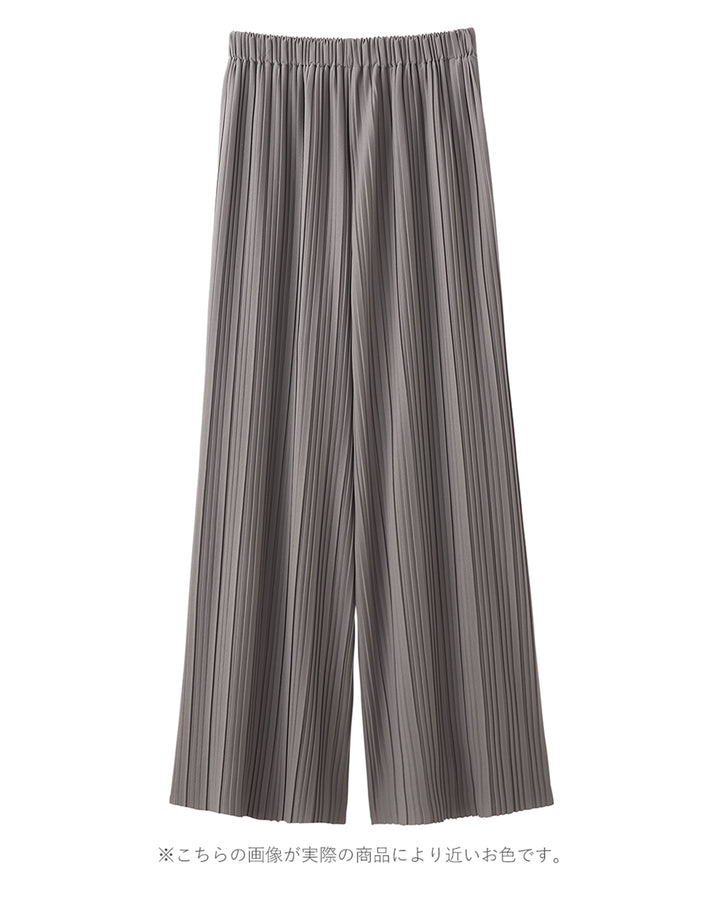 <span>【クーポンで2999円！】</span>【ボトムス】『活躍プリーツパンツ』 ランダムプリーツパンツ