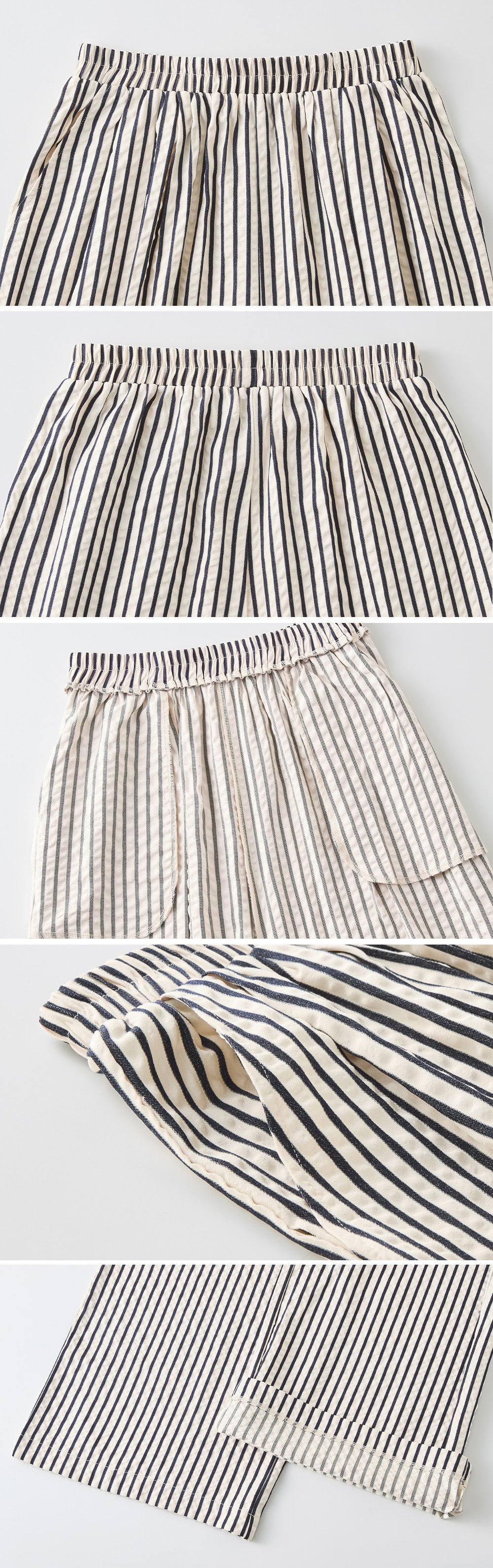 <span>【クーポンで2999円！】</span>【ボトムス】『着映え！イージーパンツ』 ストライプジャカードタックワイドパンツ